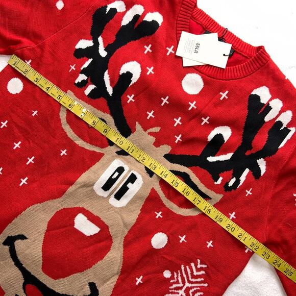 SSLR Red Rudolph Crewneck Men's Sweater - L  NWT - Picture 9 of 12